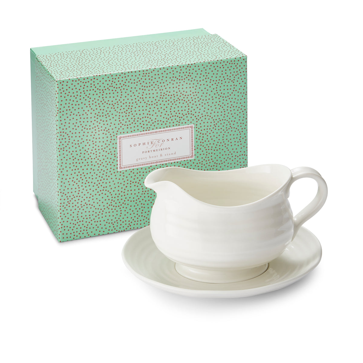 Saucière blanche et support Sophie Conran