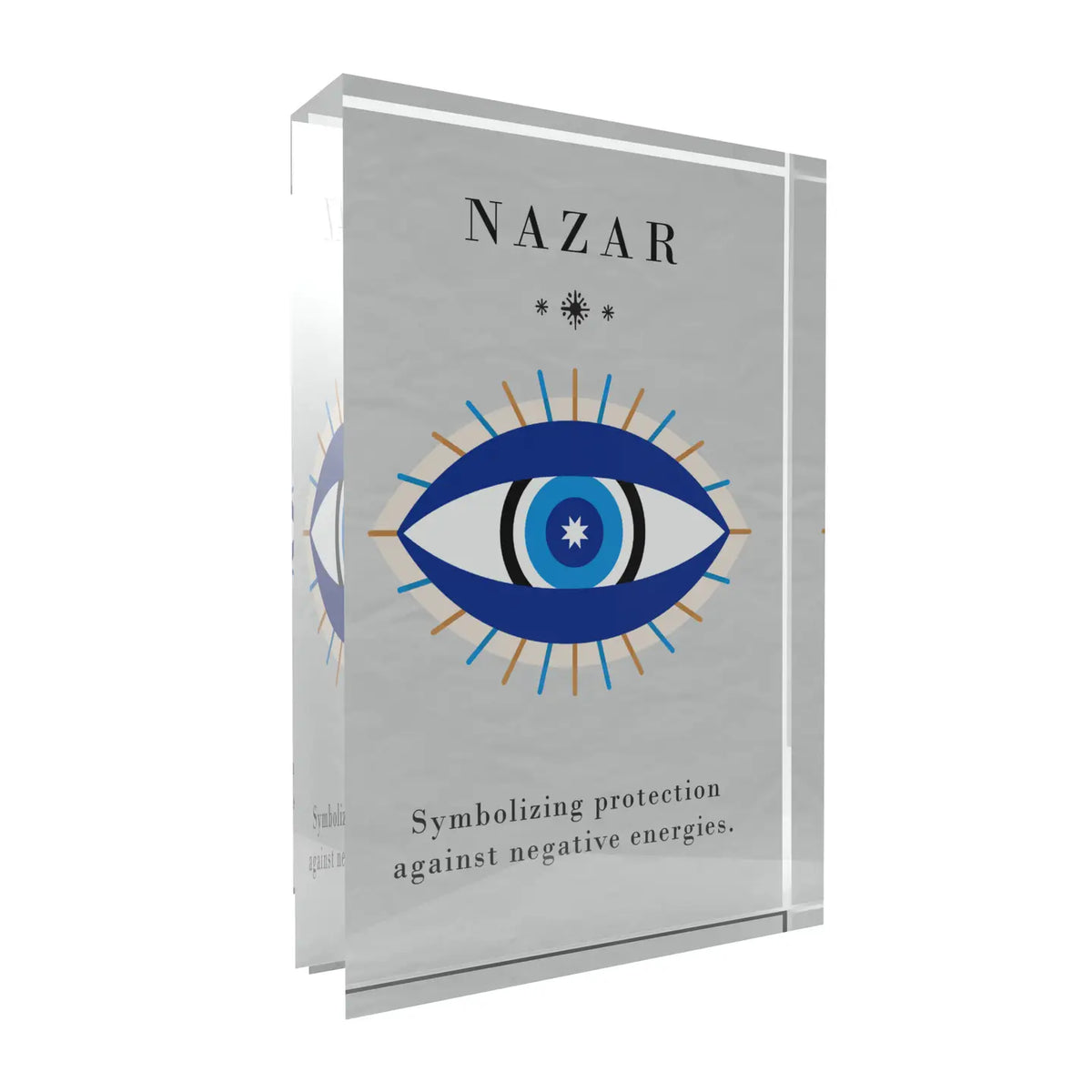 Evil Eye Lucite Block - nazar