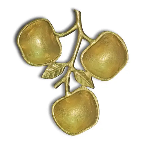 Gold 3 Section Apple Bowl
