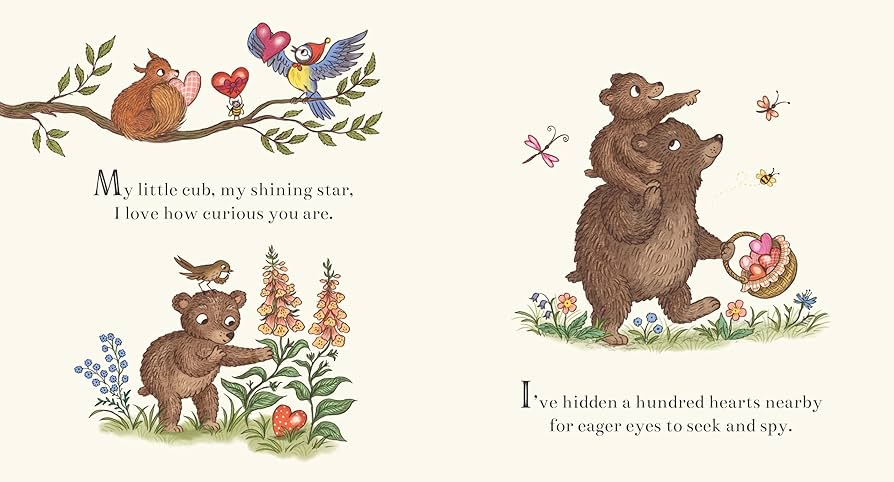 Brown bear wood: I love you always