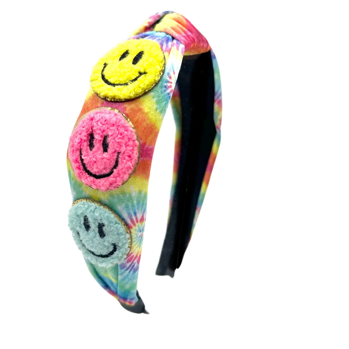 Bandeau à nœuds smiley tie dye