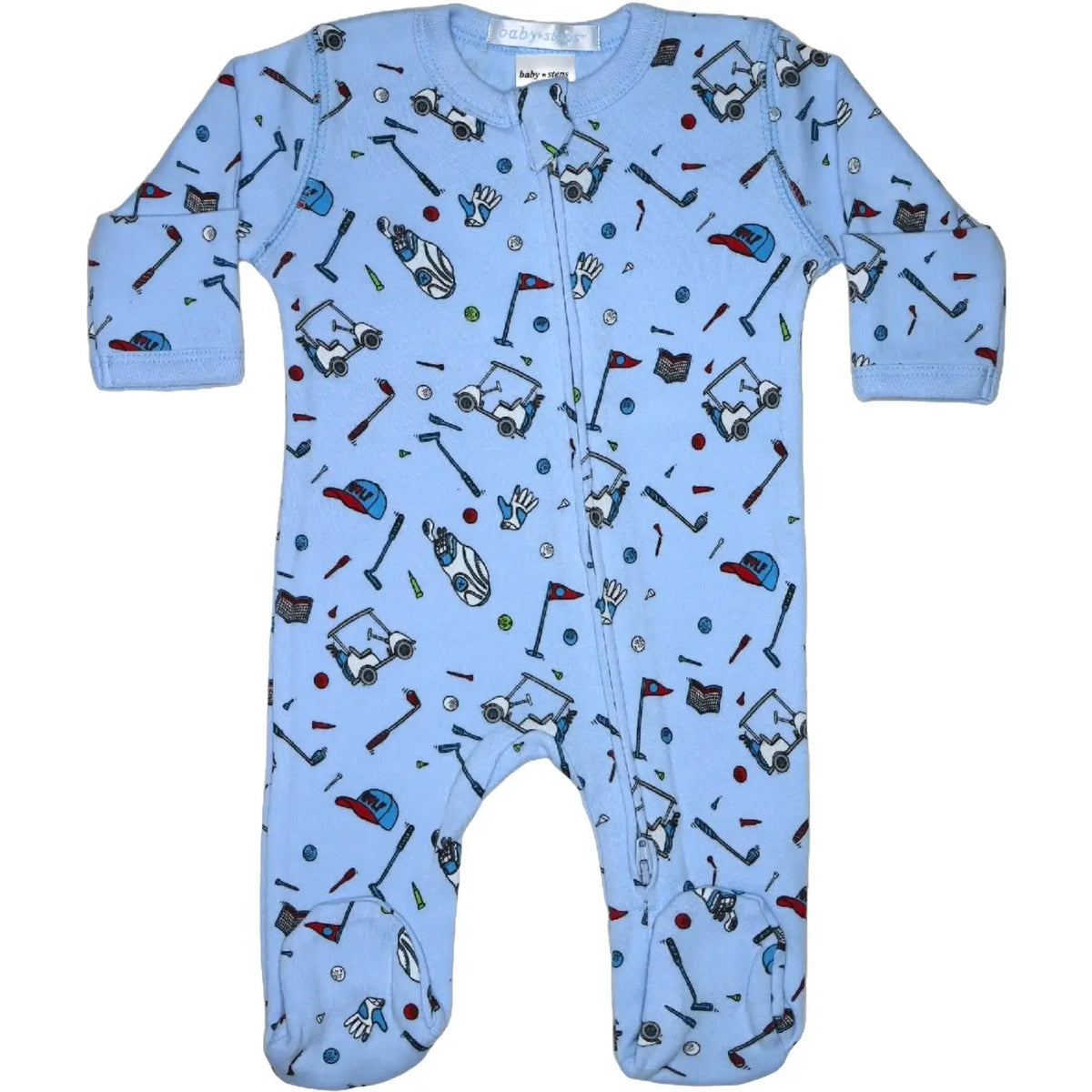 Baby Zipper Footie - Golf
