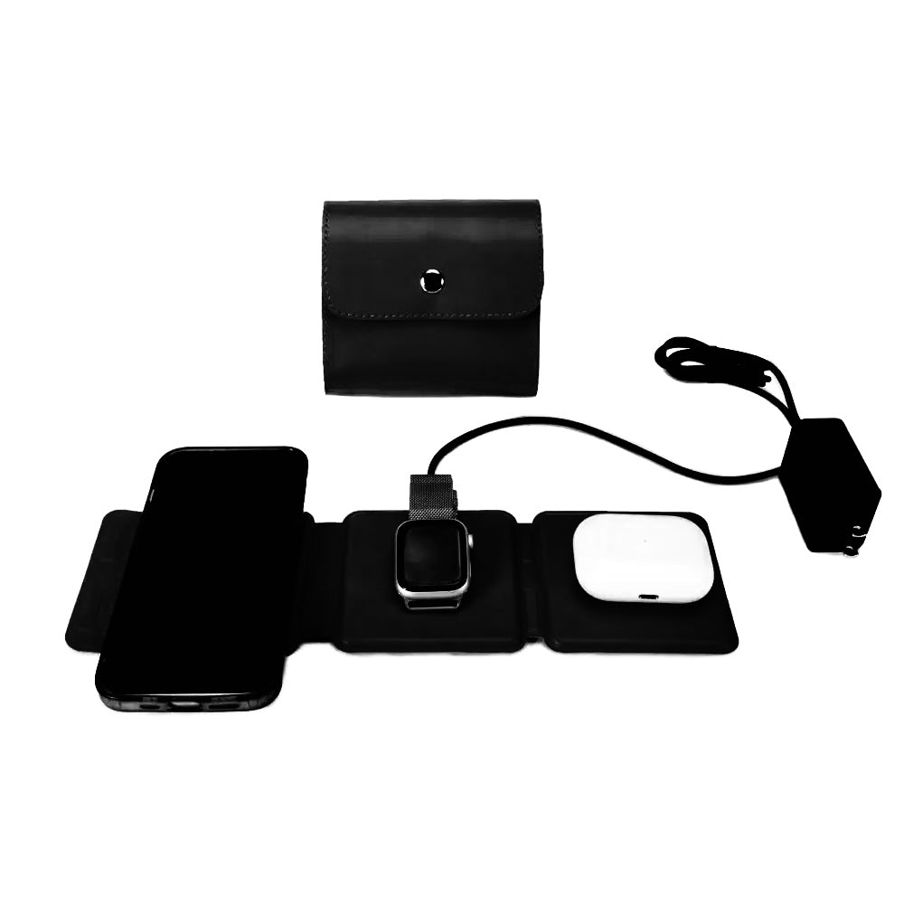 Tapis de chargement rapide pliable 3 en 1 - noir