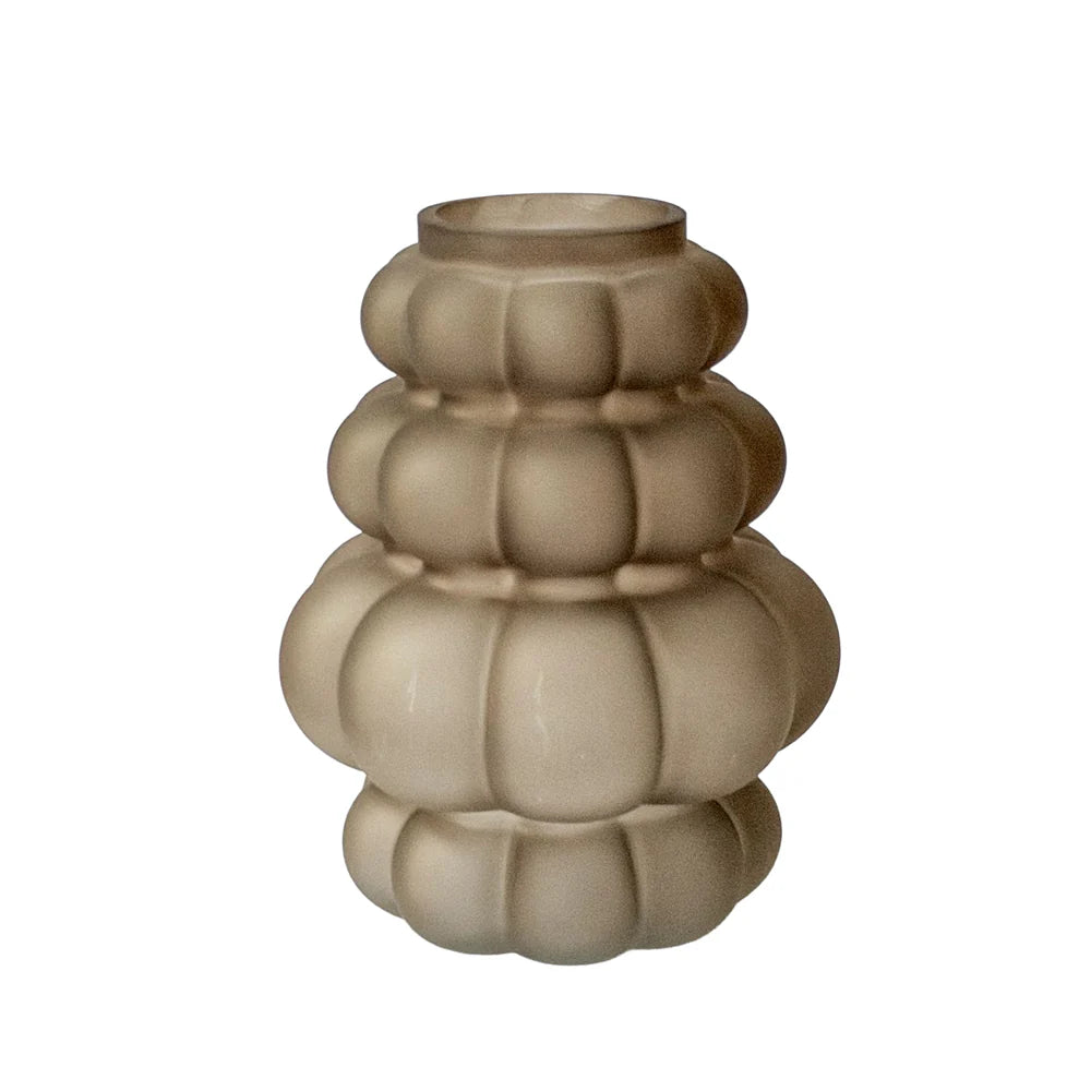 Frosted Bubble Shaped Vase - Brown