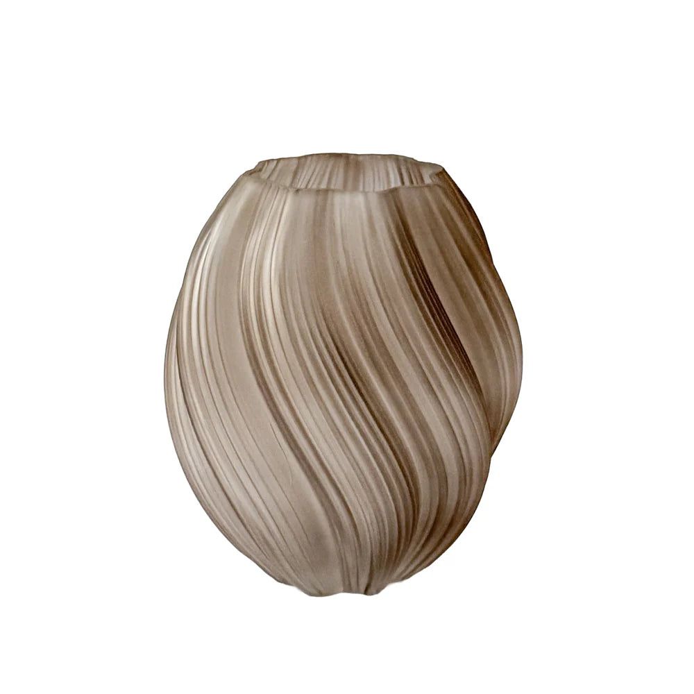 Twisted Swirl Vase Large - Brown