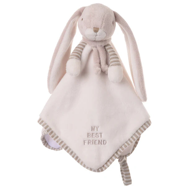 Grey and white bunny lovey