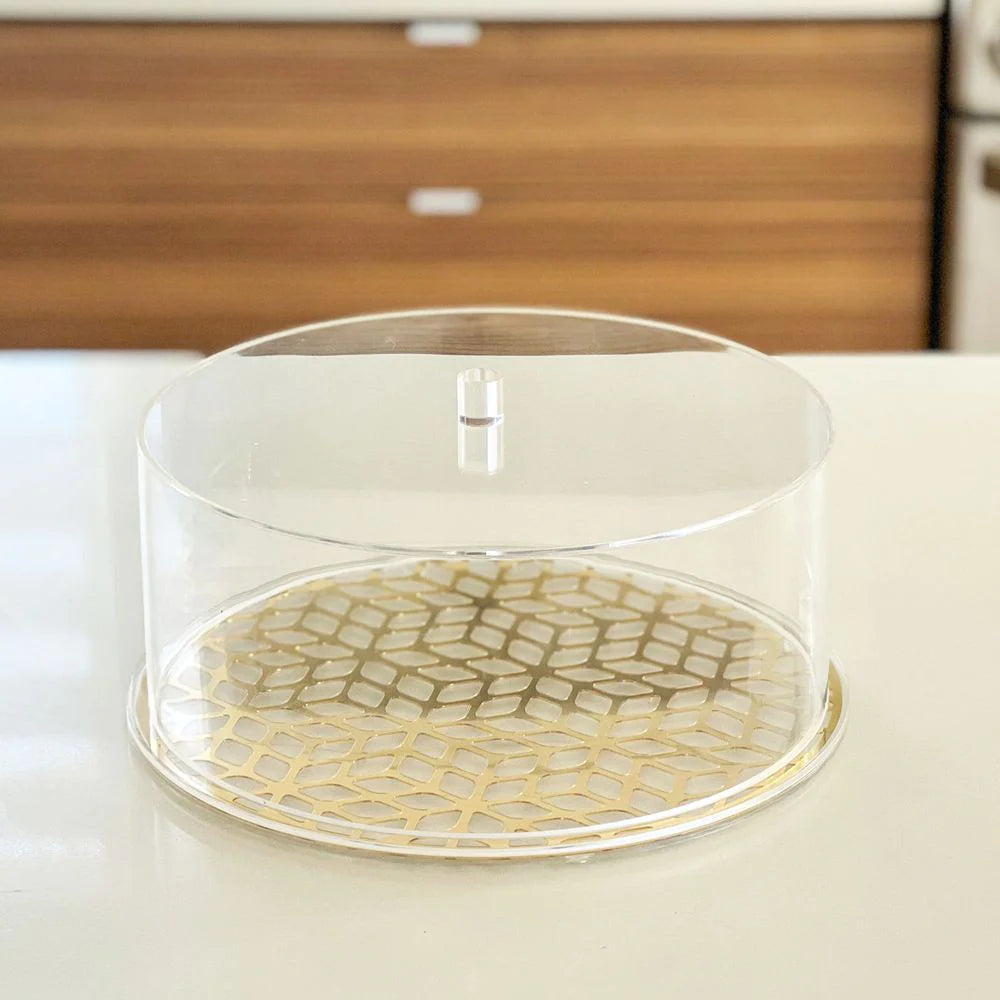 Cloche à gâteau en Lucite découpée au laser