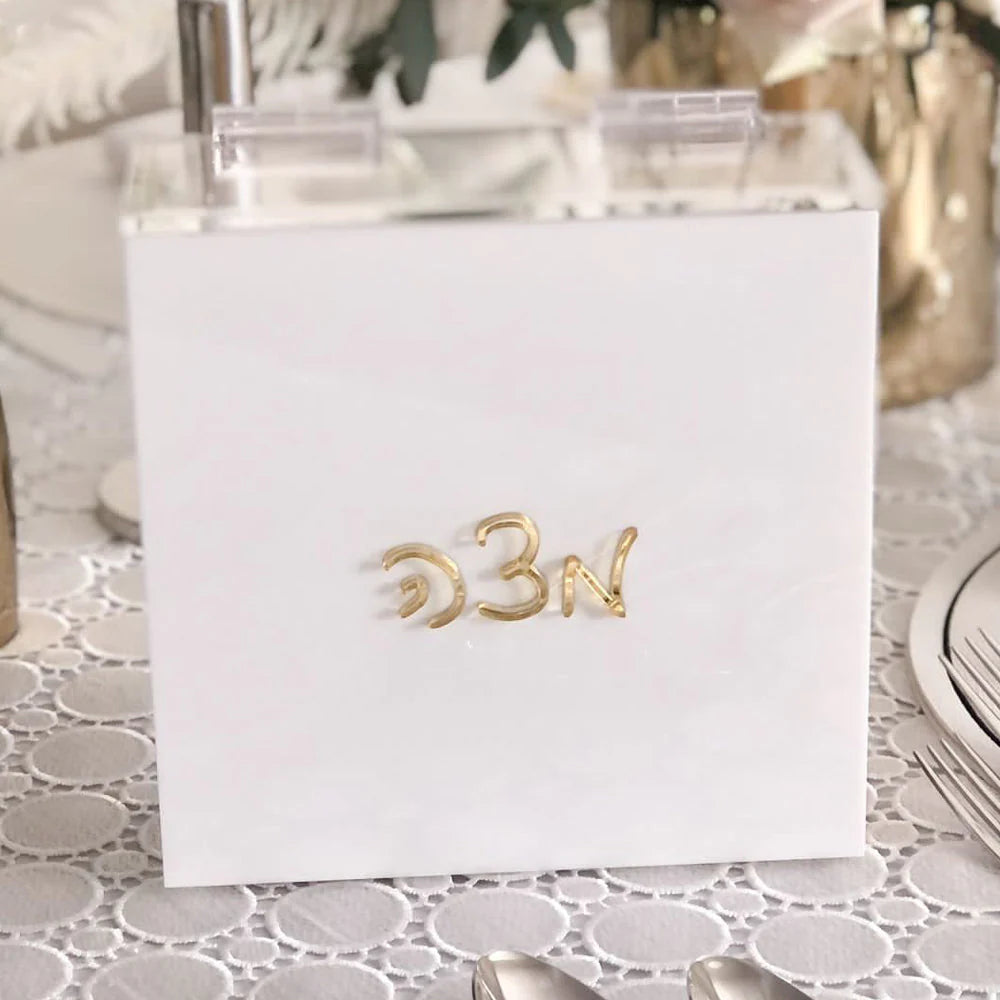 Acrylic Matzah Box - Gold