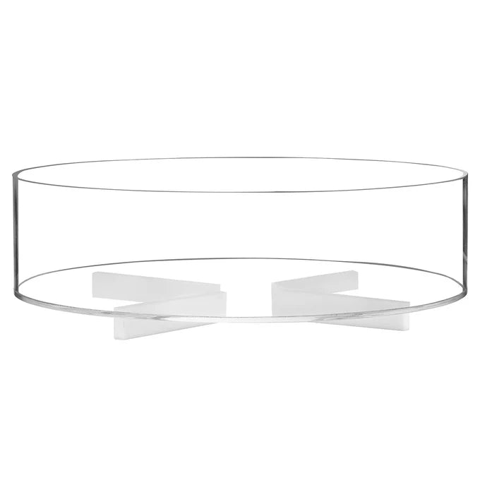 Assiette ronde en lucite transparente pour matza