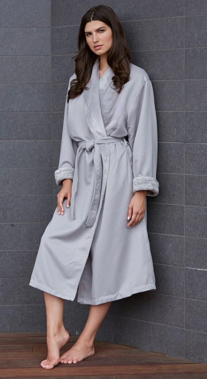 Peignoir unisexe en microfibre doublé scintillant personnalisé de la collection Hotel
