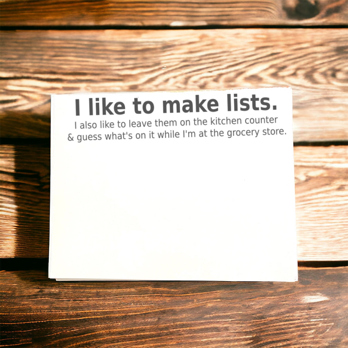 J'aime faire des listes Bloc-notes