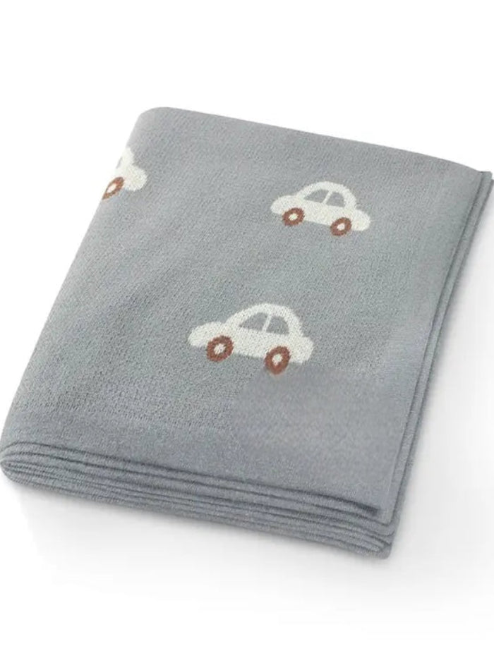 Personalized Blanket - Grey Cars
