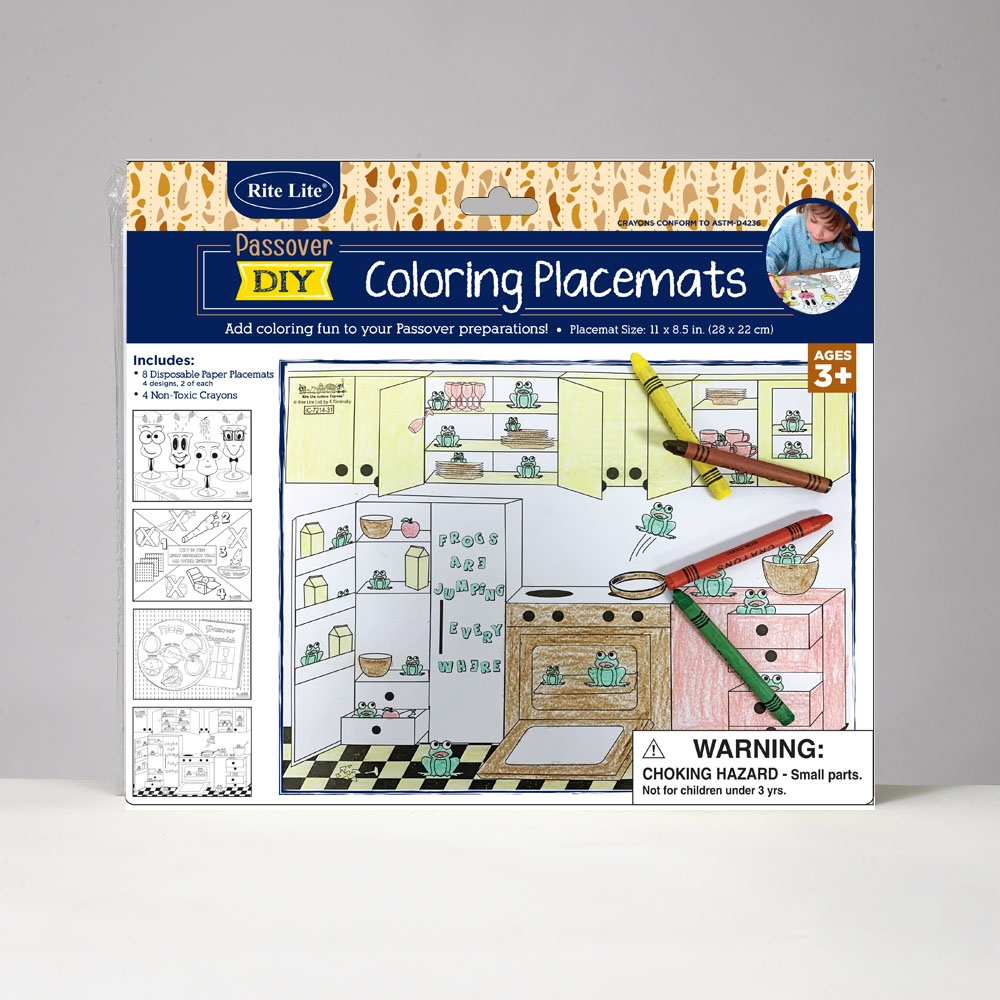 Kit de sets de table à colorier pour la Pâque