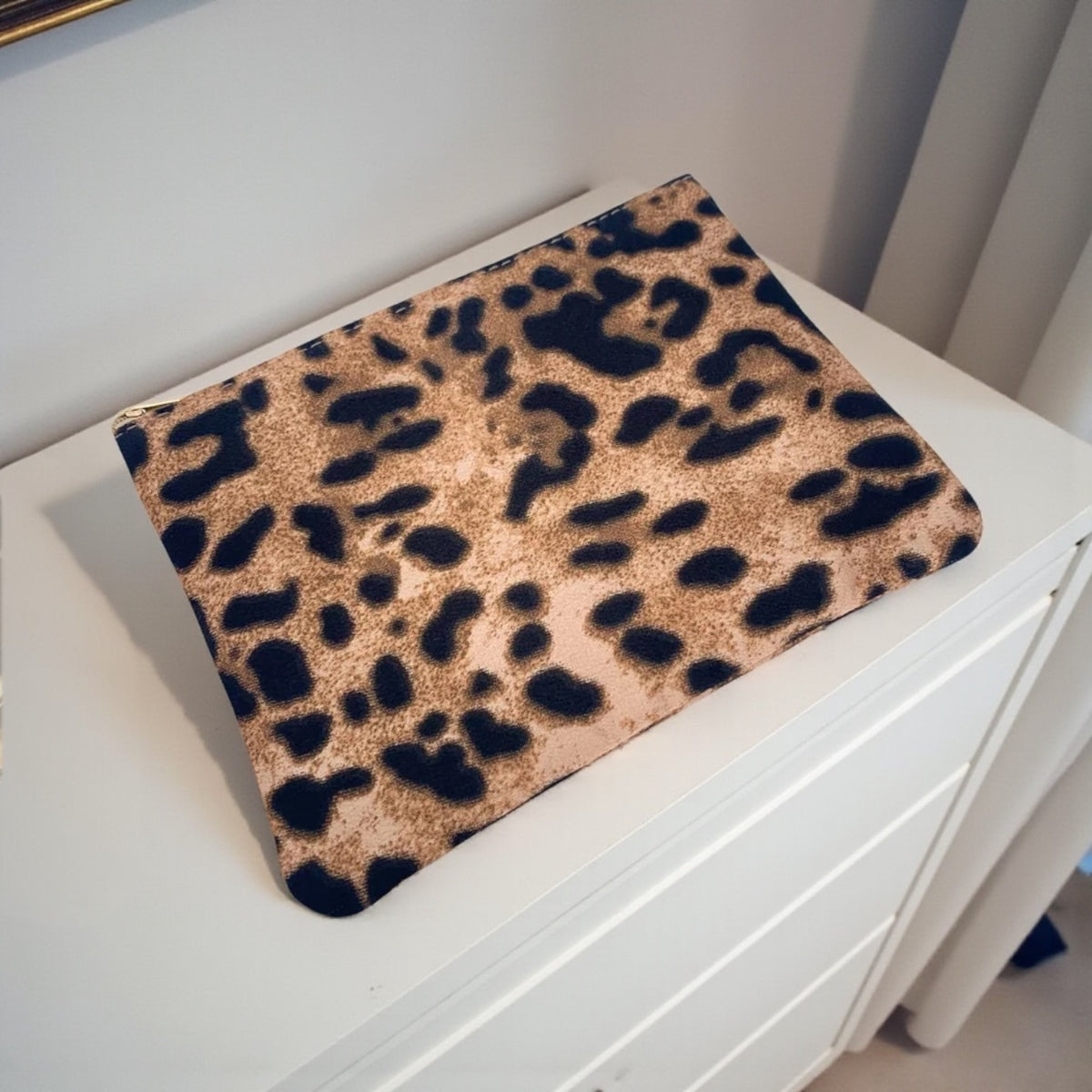 Leopard makeup bag