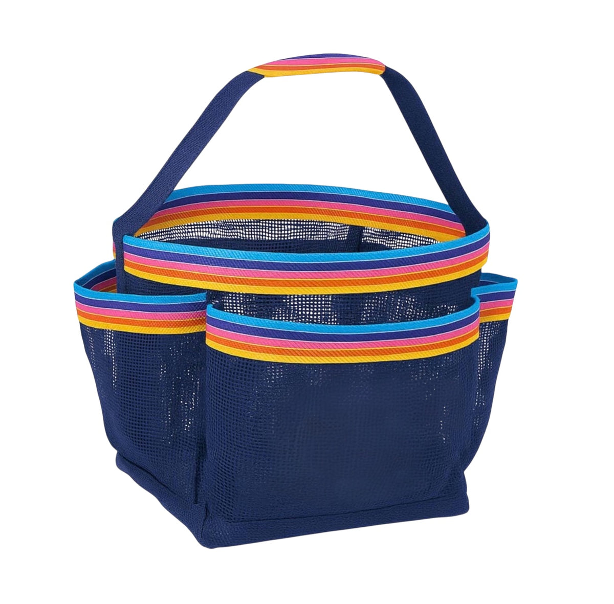 Panier de douche en maille rétro