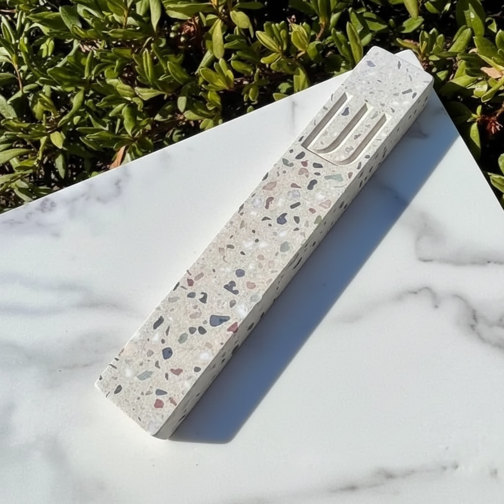 Mézouzah Terrazzo Beige Pierre
