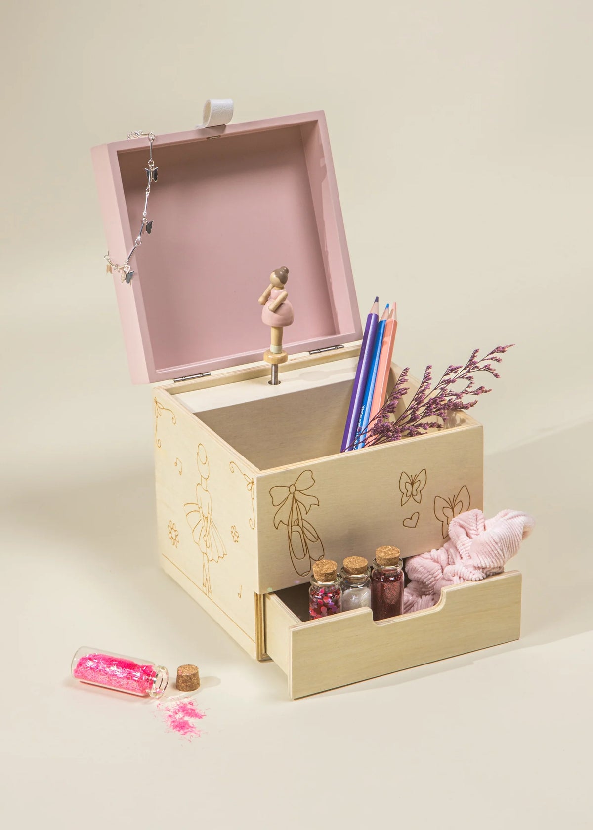 Wooden Musical Souvenir Box - Ballerina