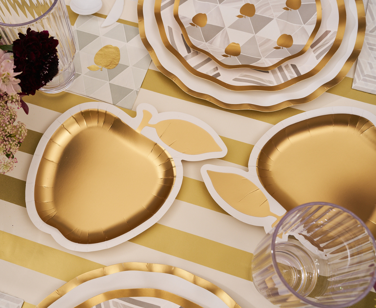 Golden Apple paper Salad/ dessert Plates