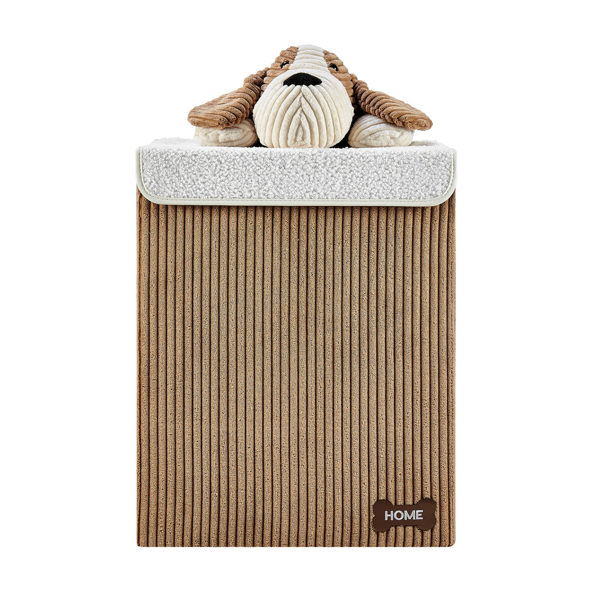 Personalized Collapsible Corduroy Plush Storage Box/Hamper - Dog