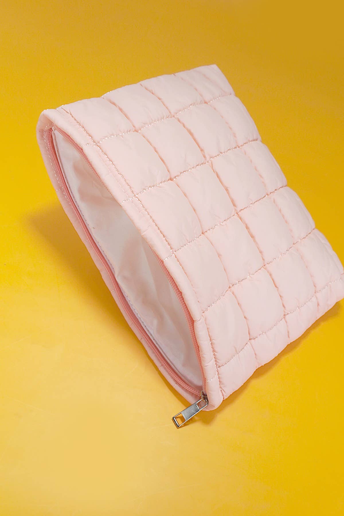 Quilted Cosmetic Bag - Pink