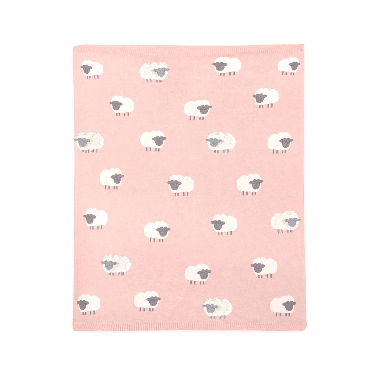 Wooly Lamb 3D - Organic Cotton Jacquard Knit Baby Blanket