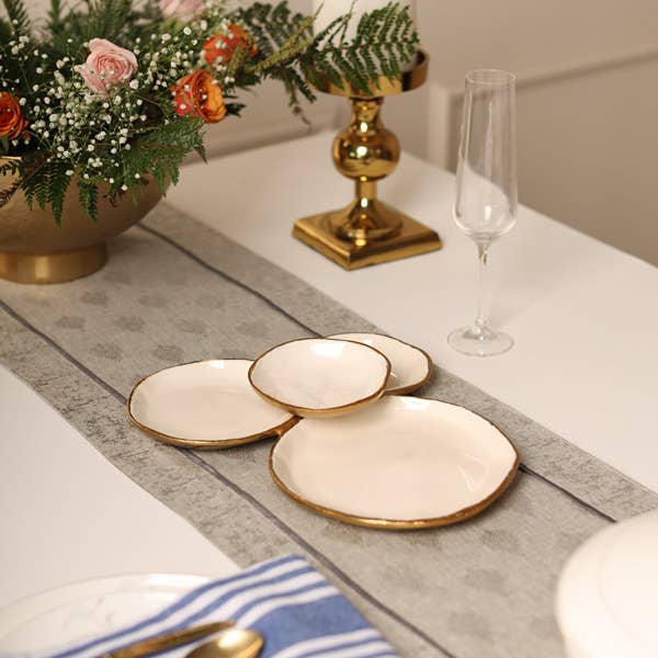 Gold Aluminum 4-Bowl Cluster