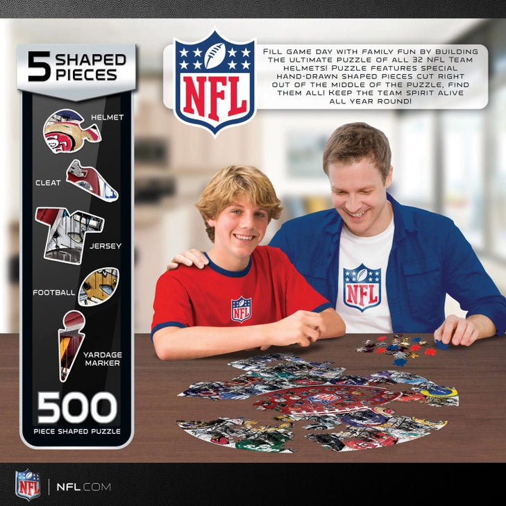 Nfl - Puzzle en forme de casque de 500 pièces