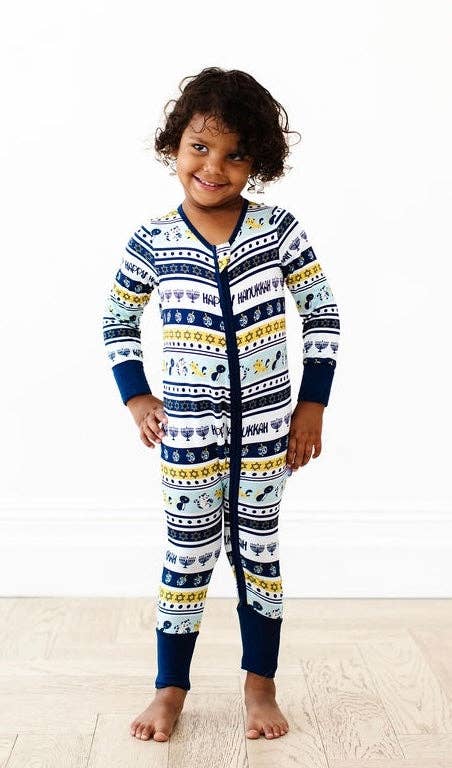 Hanukkah Convertible Zipper Footie