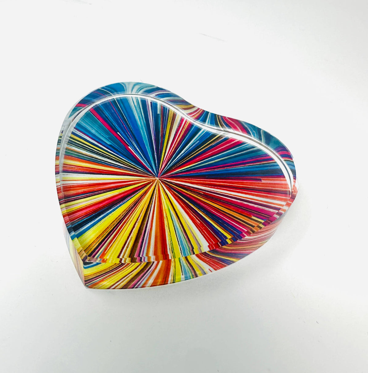 Colorful Abstract Heart Crystal Decor       