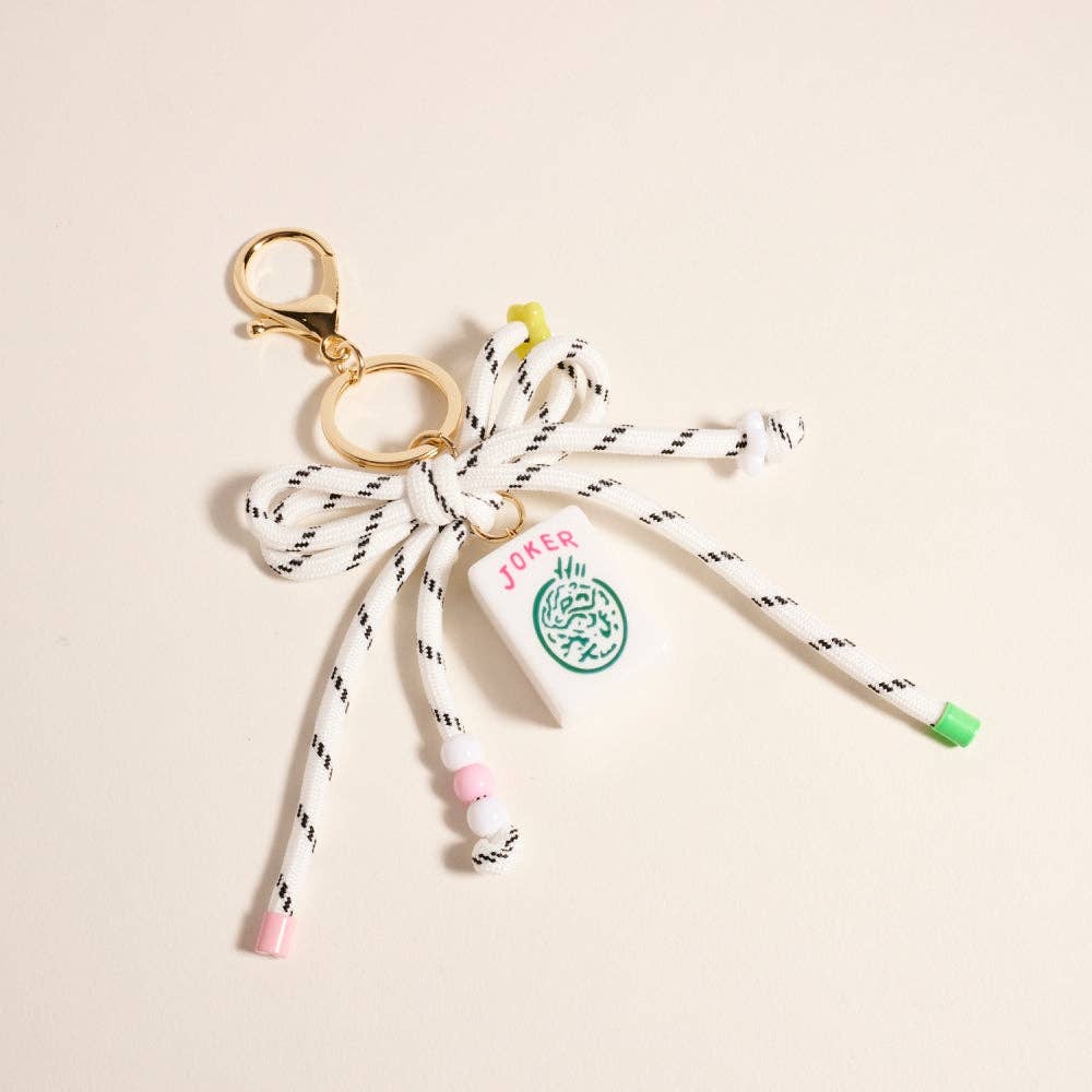 Porte-clés Mahjong : Blanc
