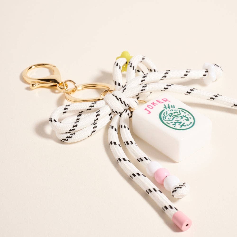 Mahjong  Keychain : White