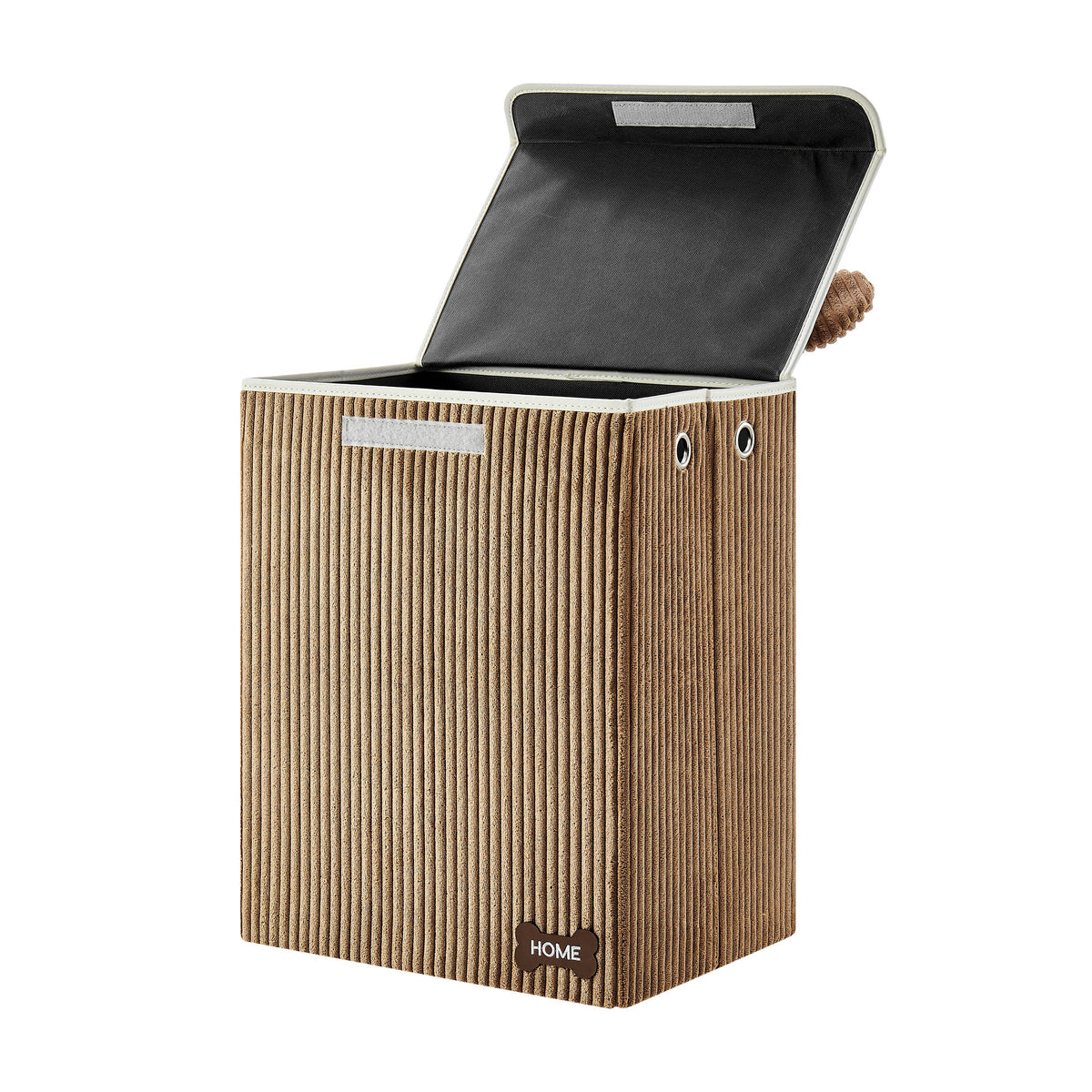 Personalized Collapsible Corduroy Plush Storage Box/Hamper - Dog