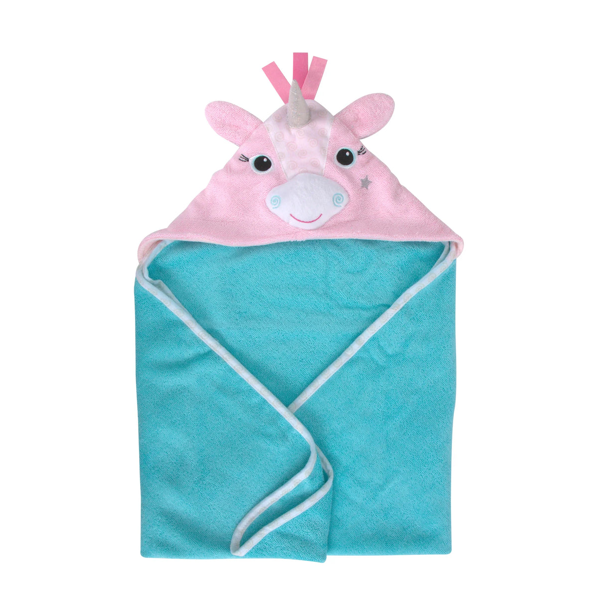 Personalized Baby Bath Towel - Snow Terry Hooded - unicorn
