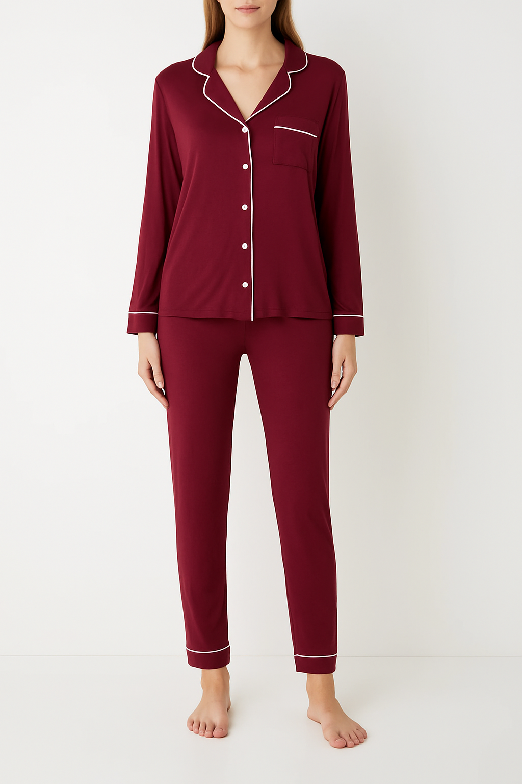 Bamboo Pajama Set - Claret