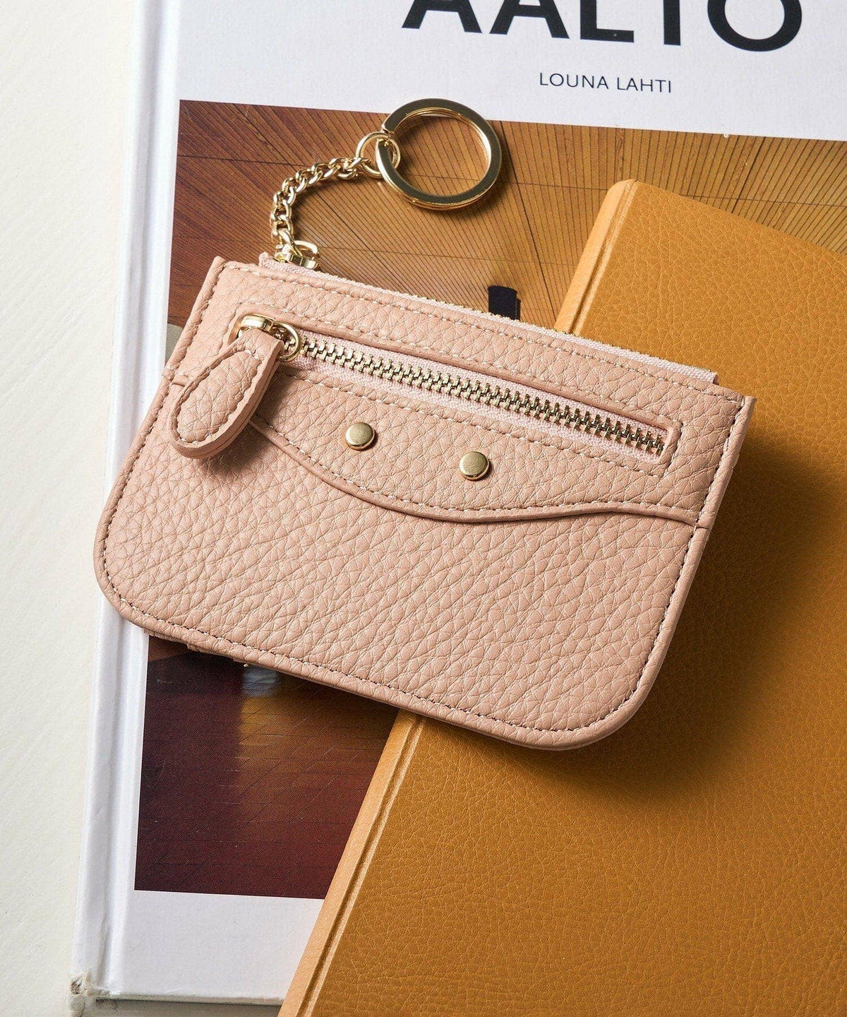 Porte-cartes/Portefeuille avec porte-clés : Rose