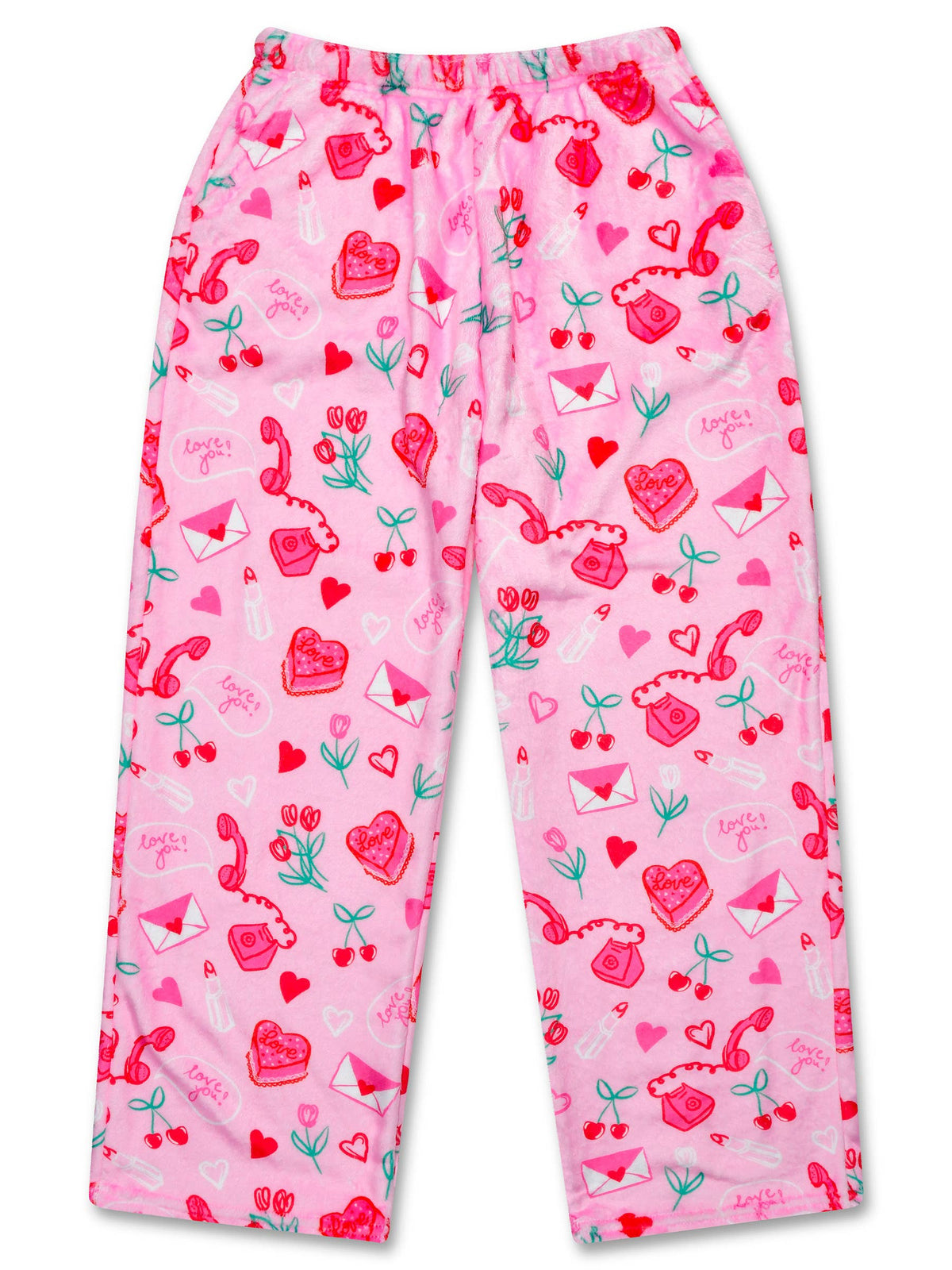 Pantalon en peluche Love Doodles