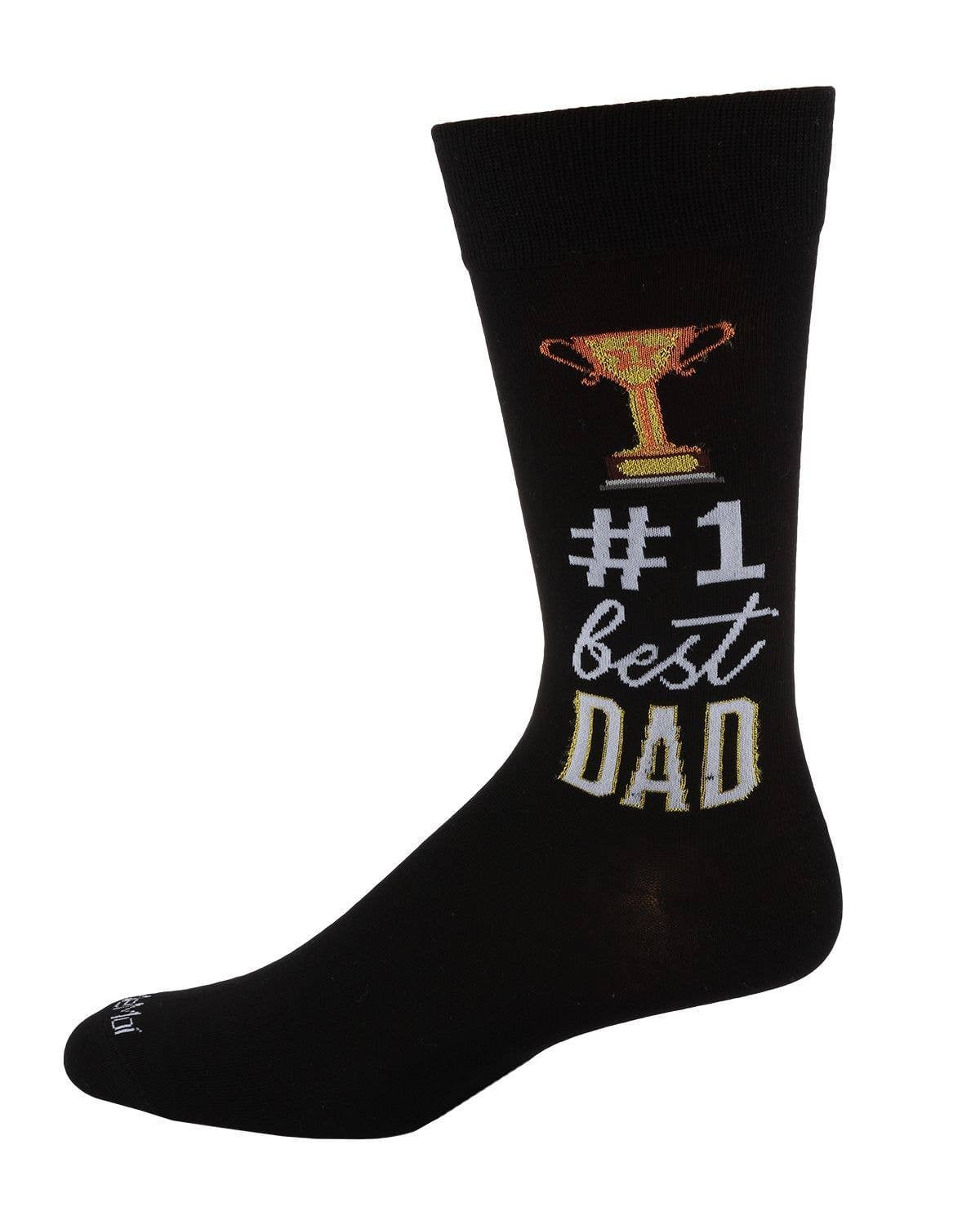#1 Dad Mens Bamboo Crew Sock