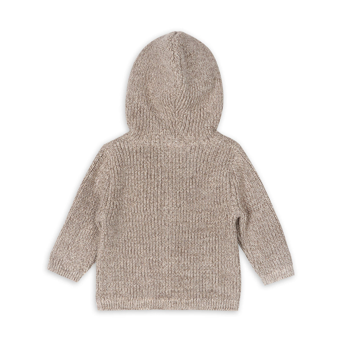Classic Chunky Knit Baby Hooded Jacket (Organic Cotton)