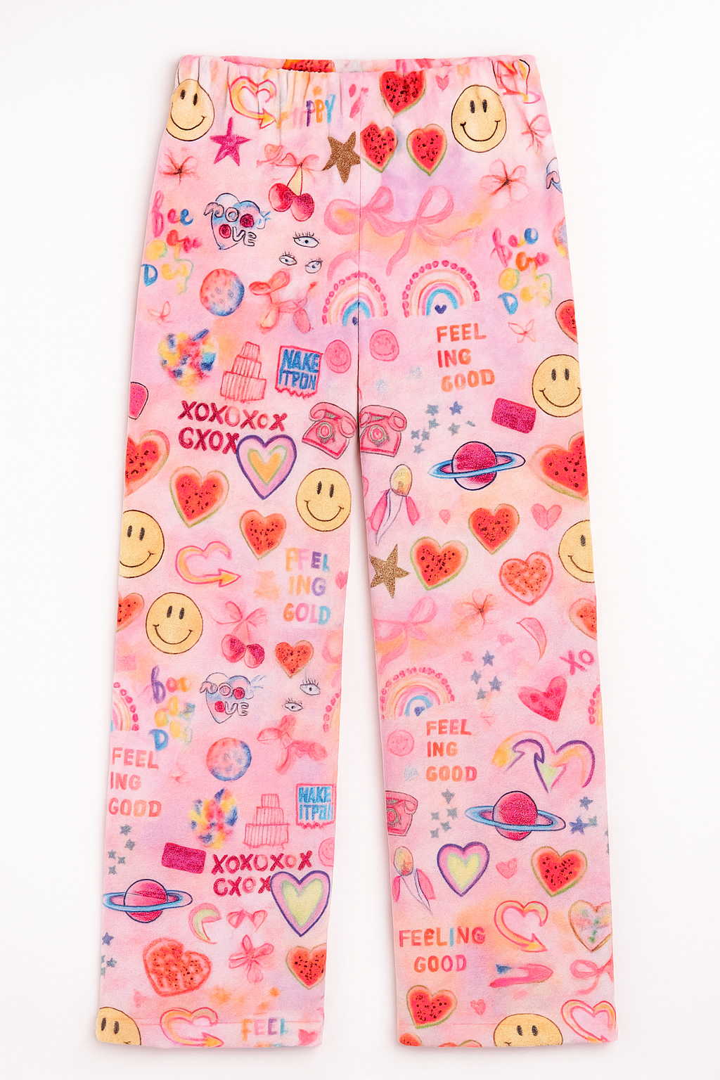 Pantalon de détente Plush Happy Collage