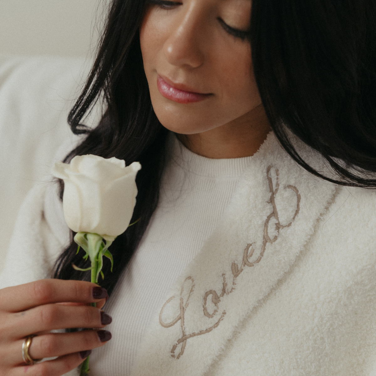 Heart Luxe Robe - Cream/Sand