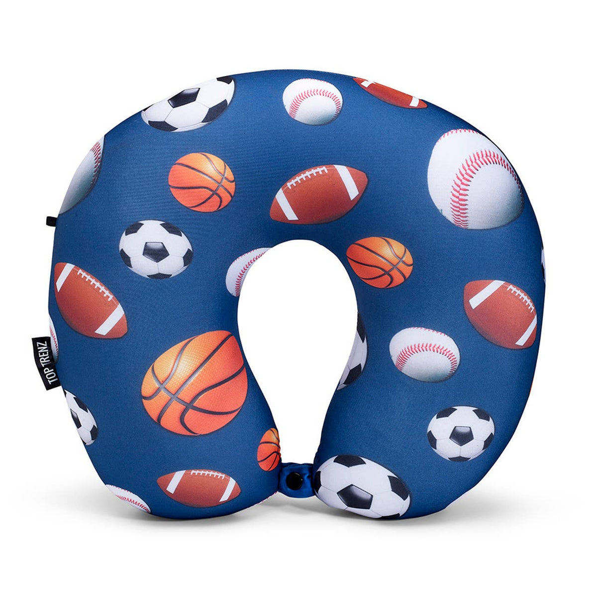 Oreiller de voyage en microbilles Navy Sports