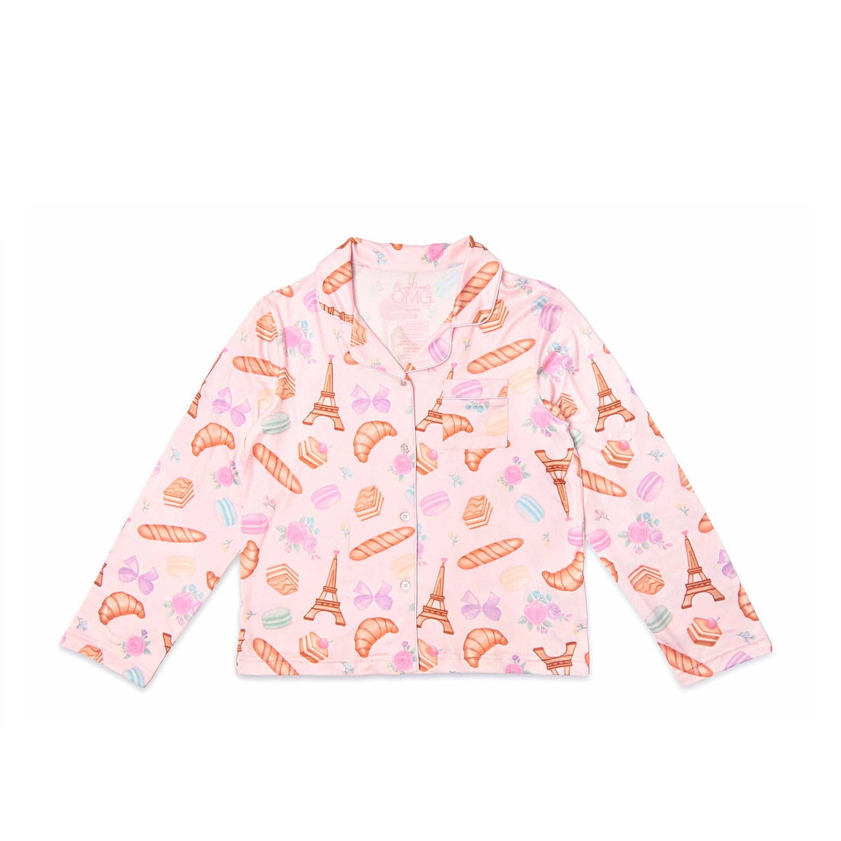 Paris Print Yummy Pajama Set with Headband