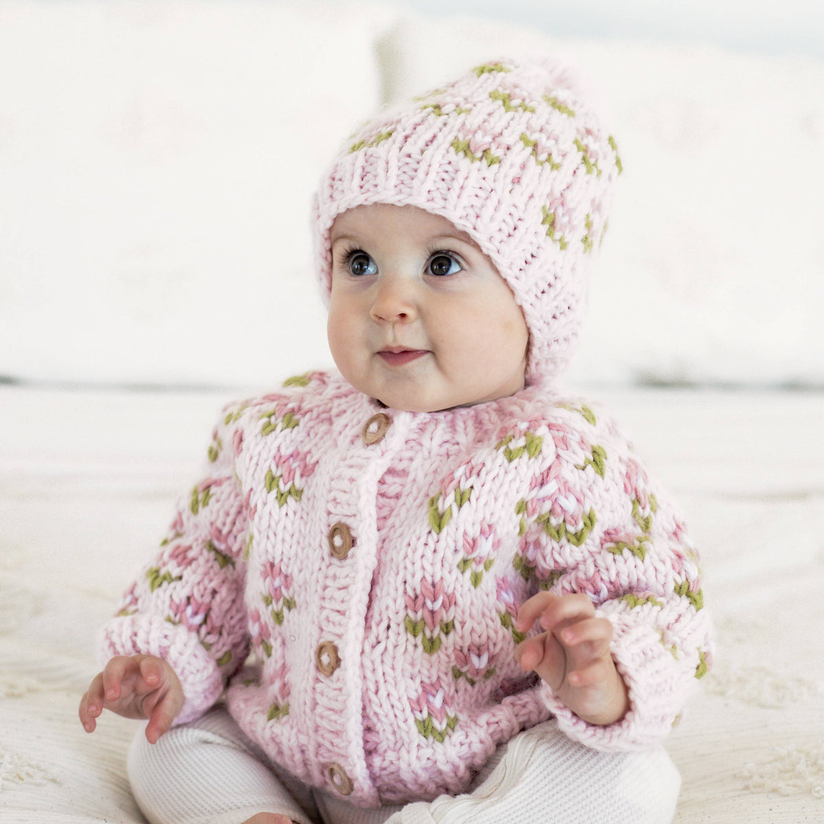 Gilet rose poudré