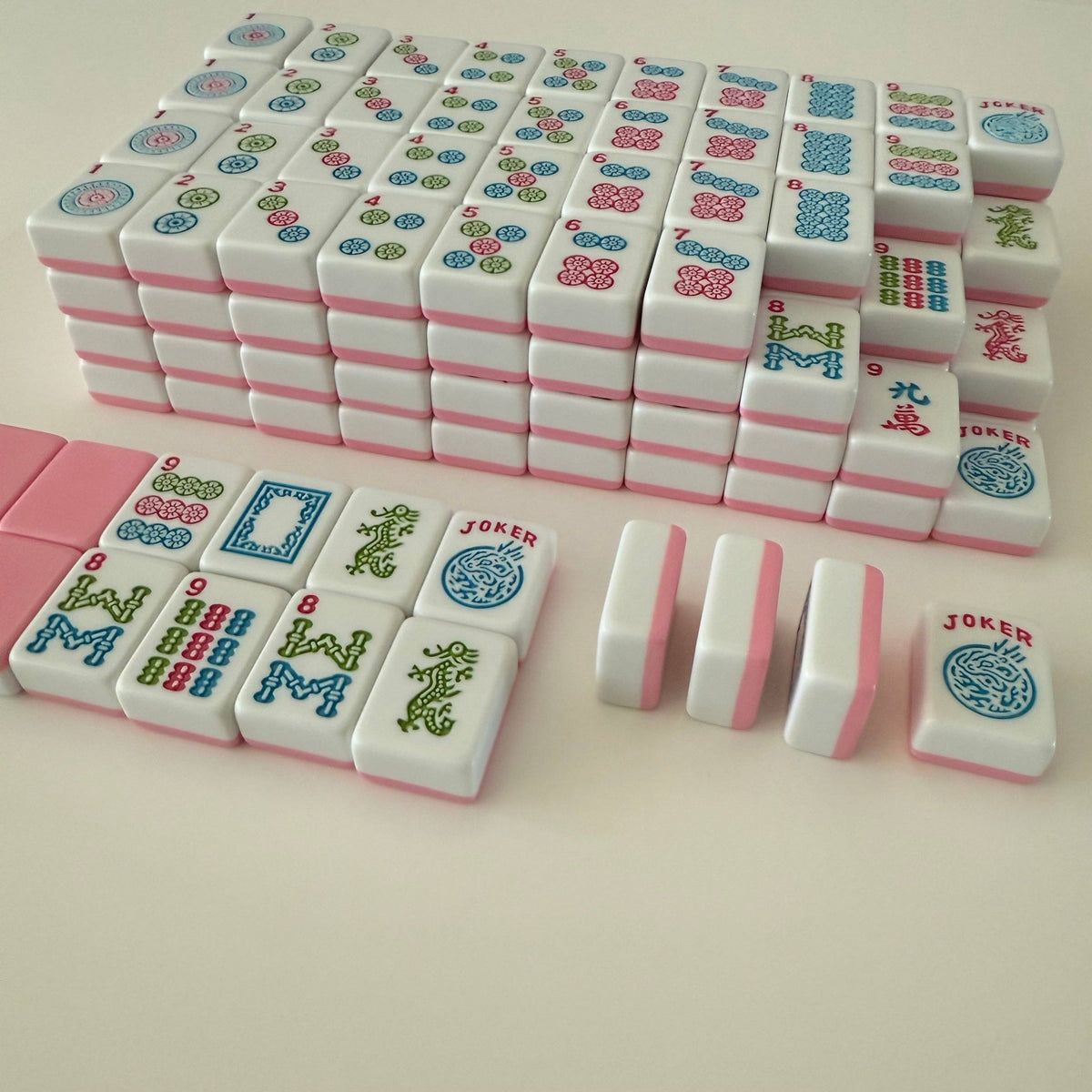 American Mahjong Tiles and Bag set - Peony Garden