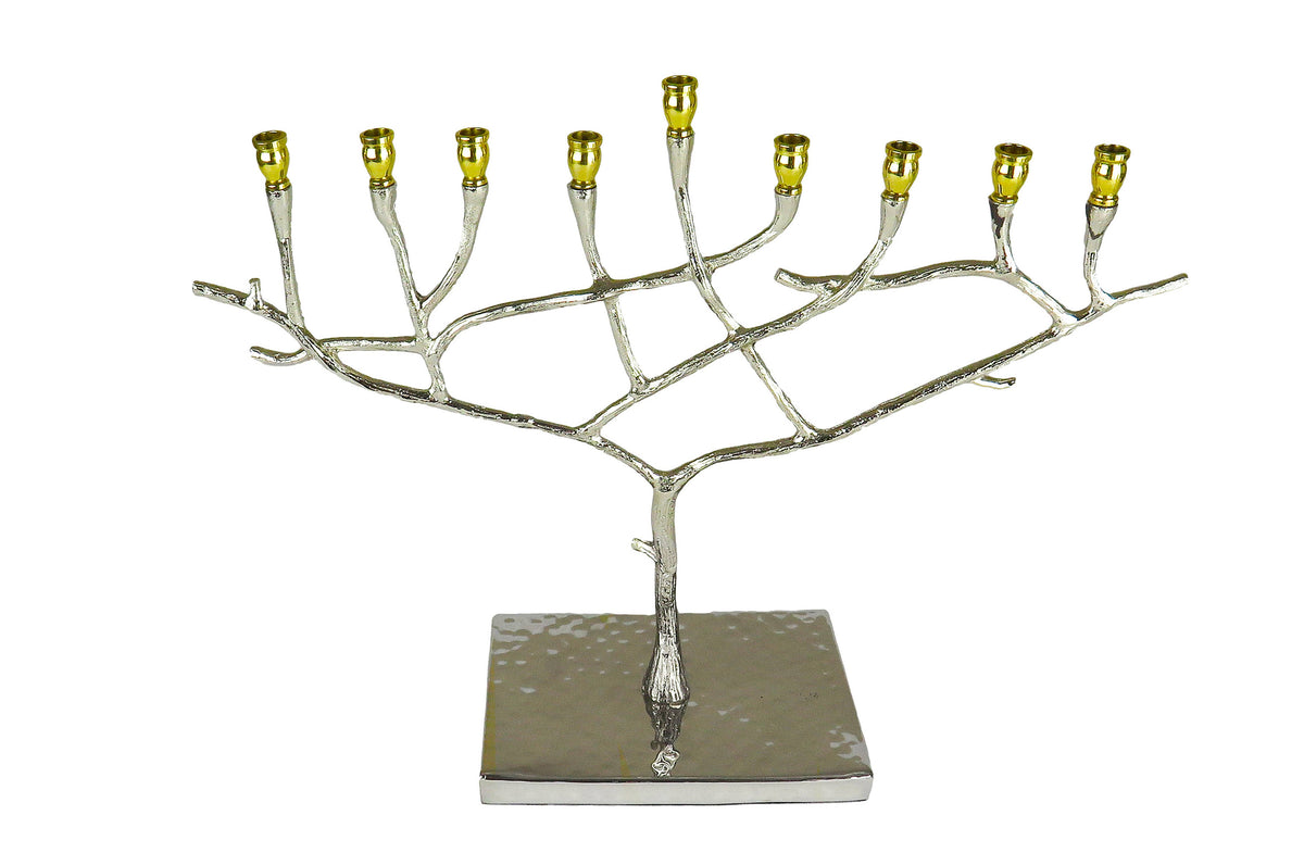 Menorah en nickel doré