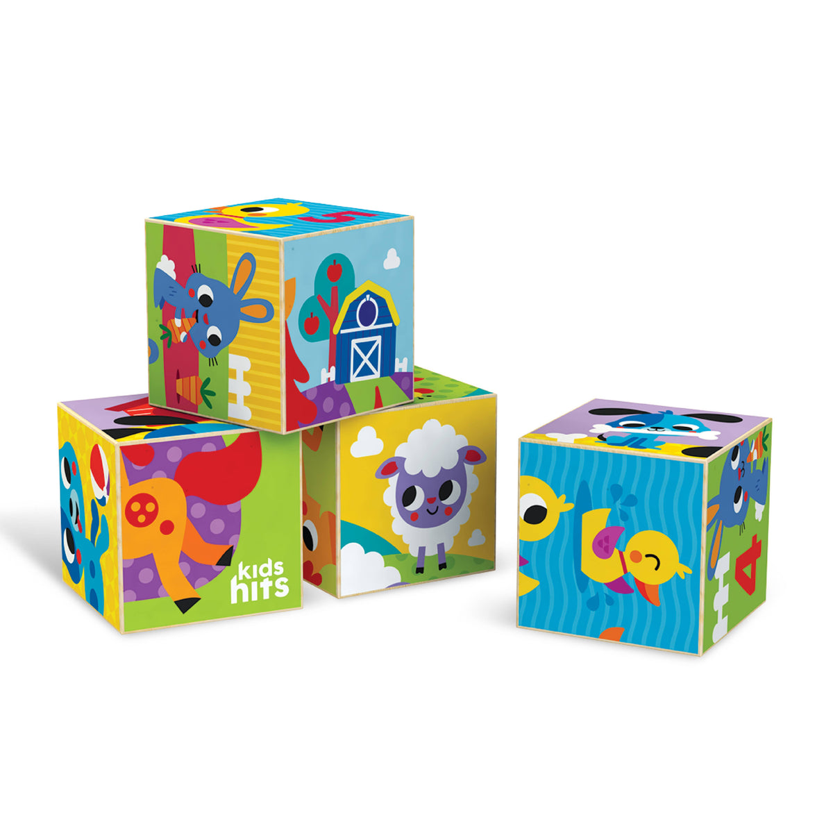 Wooden puzzle Blocks: Counting Farm