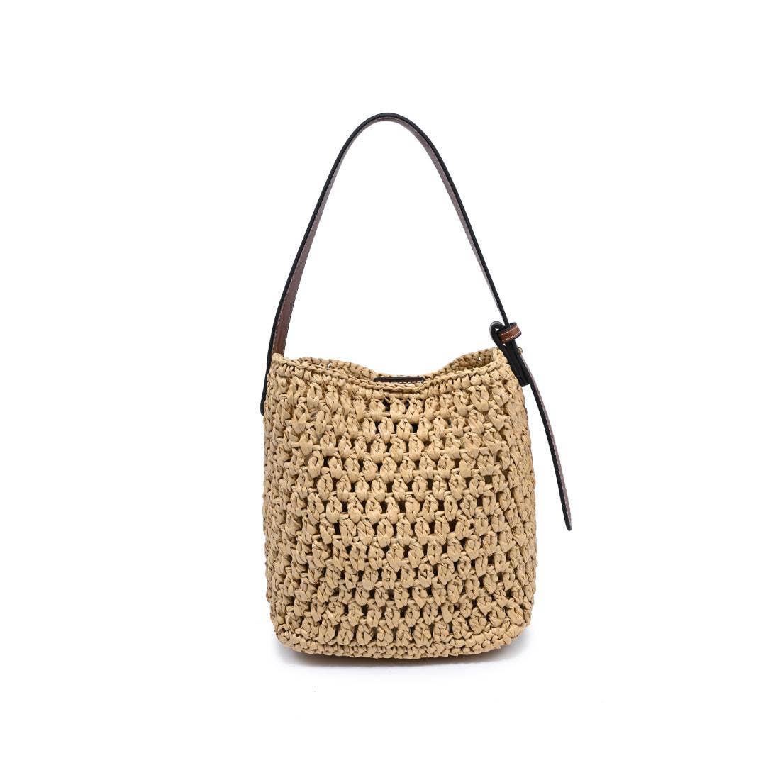 Sac seau tissé à la main - naturel