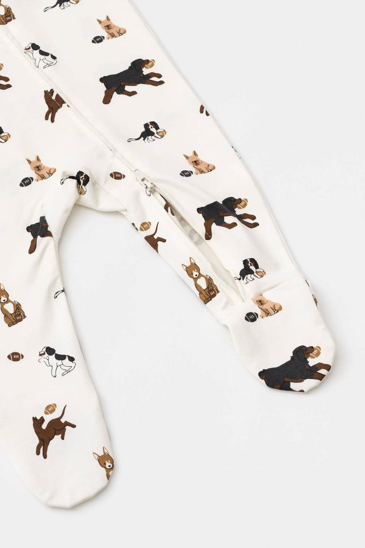 Baby Zipper One-Piece Football Pups