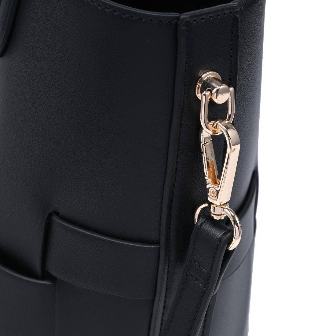 Sac cabas à panneaux tissés - noir