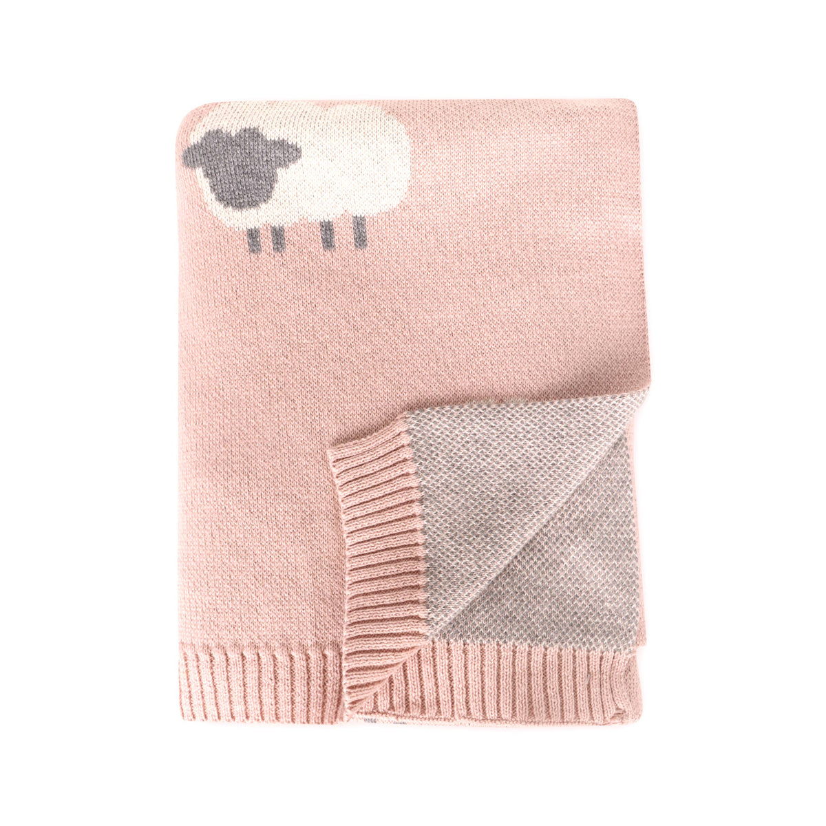 Lainage d'agneau 3D - Couverture de bébé en jacquard de coton biologique